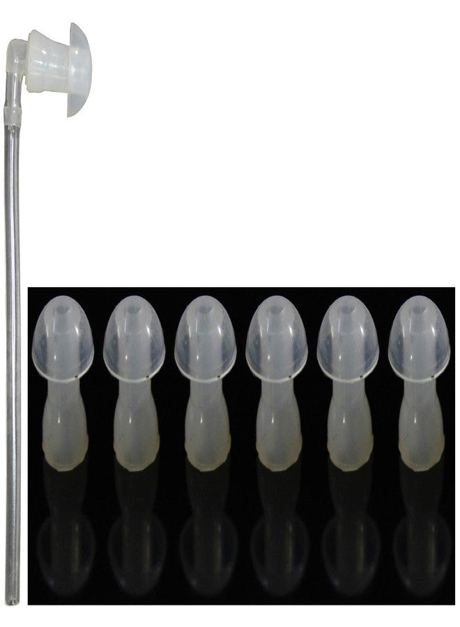 أف سي أس سدادات أذن سيليكونية شفافة من FCS لأجهزة السمع خلف الأذن وأجهزة السمع الجيبية، مع وصلات أنبوبية ومرفقية (صنع في الهند، 6 قطع، متوسطة - 10 مم). - Image 2