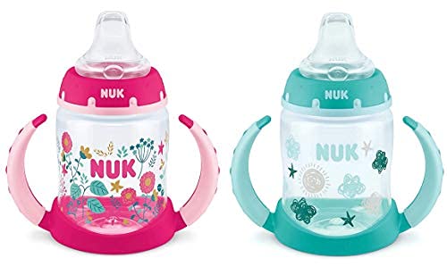 NUK Disney Learner Cup with Silicone Spout 5Ounce 2 Count Clouds Flowers