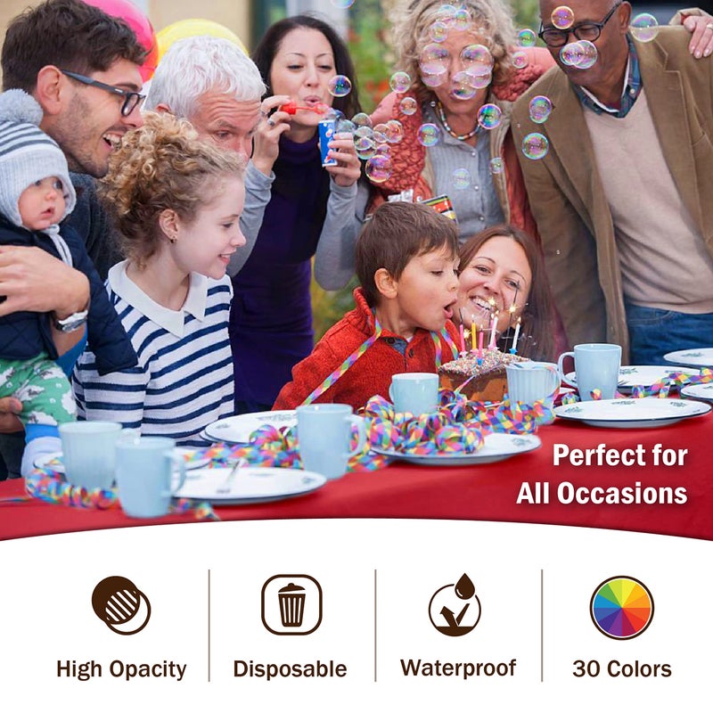 Exquisite Gold Round Tablecloths in Bulk 48 Pack Gold Plastic Disposable Table Cloth 84 Inch Gold Tablecloth Plastic Table Cloths for Parties Disposable by The Case - Image 3