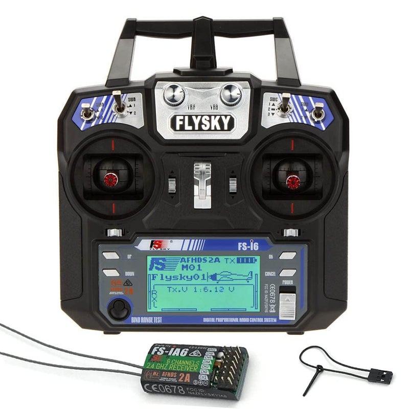 Flysky جول آر سي فلاي سكي FS-i6 AFHDS 2A 2.4GHz نظام راديو مرسل لطائرة هليكوبتر RC وطائرة شراعية مع مستقبل FS-iA6 وضع 2 - Image 1