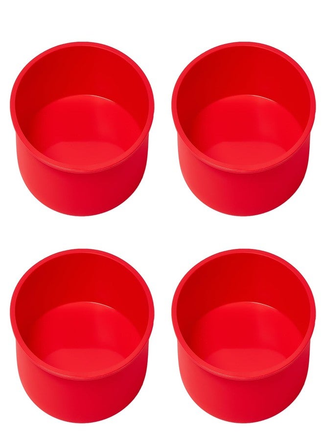 saphe Silicone 6 Inch Cake Pans - Round Baking Molds, Set of 4 Cake Molds for Layer Cake, Cheesecake, Rainbow Cake - Image 1