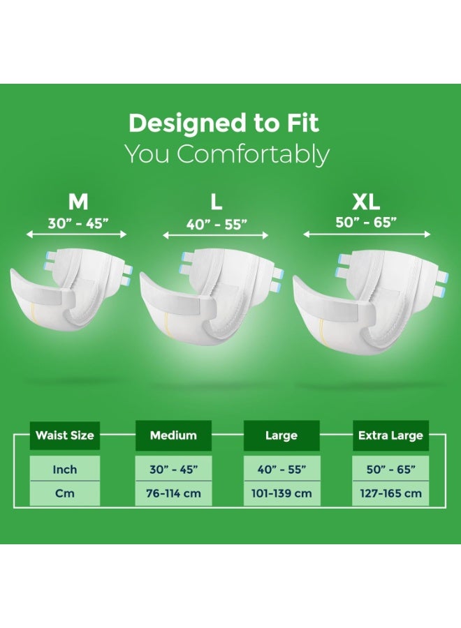 Karein Classic Adult Diaper Tape XL Size, Extra Large, Waist , 20 Unit, Long Protection Hour, Unisex, Quick & Even Absorption, Leakproof, Odour Control, Wetness Indicator - Image 4