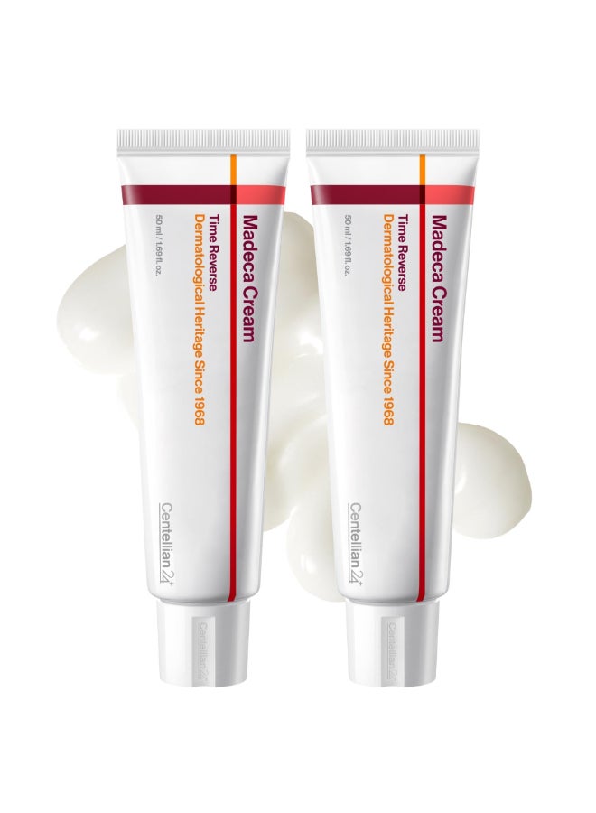 CENTELLIAN 24 Madeca Cream Time Reverse 50ml169fl oz Pack of 2 Advanced FastAbsorbing Nourishing Cream Hydrates Reduces Wrinkles Korean Skin Care Centella Asiatica - Image 2