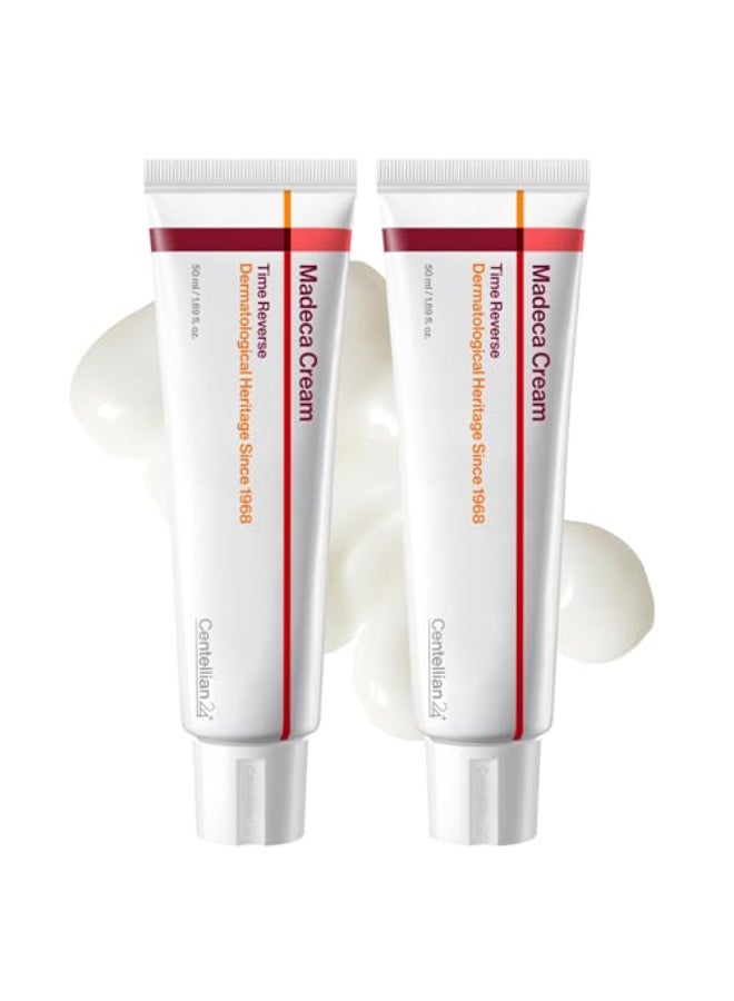 CENTELLIAN 24 Madeca Cream Time Reverse 50ml169fl oz Pack of 2 Advanced FastAbsorbing Nourishing Cream Hydrates Reduces Wrinkles Korean Skin Care Centella Asiatica - Image 1