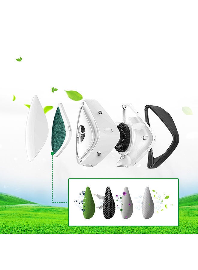 NIBEMINENT 4 Layer Filter Element Intelligent Electric Mask Sporty Cute Panda Design white 11.5x11.5x11.5centigram  - Image 4