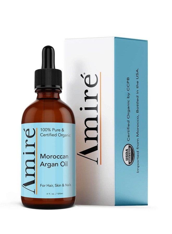 امير زيت أرغان عضوي معتمد من وزارة الزراعة الأمريكية، 113 مل، زيت أرغان مغربي بكر ممتاز ثلاثي الجودة، لنمو الشعر. للبشرة والوجه والأظافر. مرطب. زيت لعلاج فروة الرأس للشعر الجاف والتالف والمتقصف. - Image 1