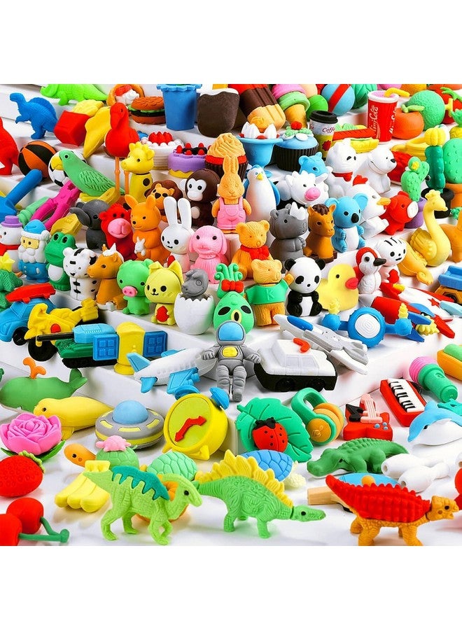 MAPLE Erasers for Kids | Animal erasers | Pencil Erasers | Kawaii Puzzle 3D Jungle Combo food Fancy Theme Cute Toy Fun Small Stylish Colourful Mini Cartoon Set for Return Gift for Kids Girls Boys (48) - Image 1