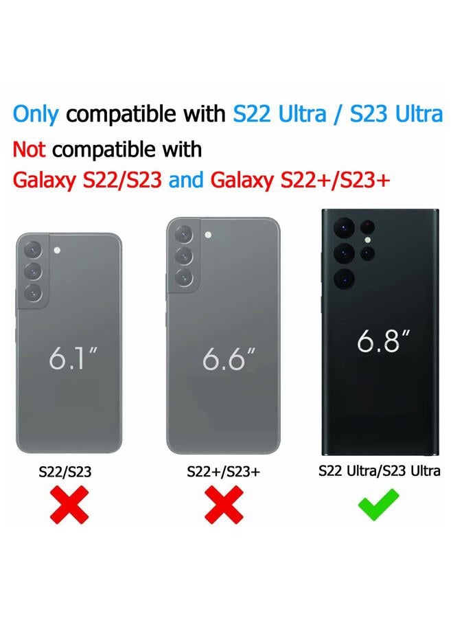 SNRONEW Battery Case for Galaxy S22 Ultra/S23 Ultra, [12000mAh] Slim Portable Protective Fast Charging Case Backup Power Bank Battery Case Compatible with Galaxy S22 Ultra/S23 Ultra-6.8 inch-Black - Image 2