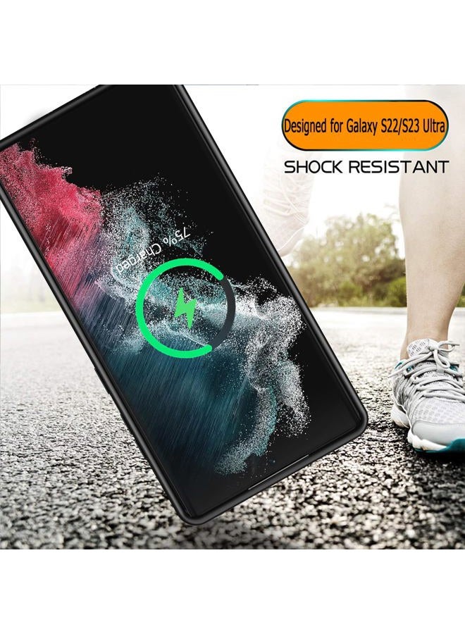 SNRONEW Battery Case for Galaxy S22 Ultra/S23 Ultra, [12000mAh] Slim Portable Protective Fast Charging Case Backup Power Bank Battery Case Compatible with Galaxy S22 Ultra/S23 Ultra-6.8 inch-Black - Image 4