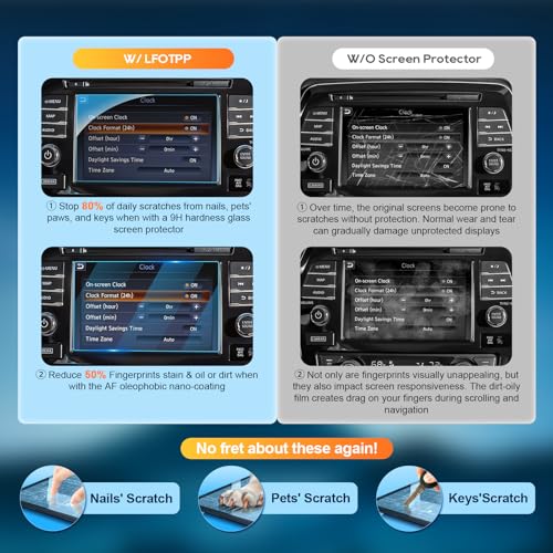 LFOTPP Glass Screen Protector for Nisasn Maxima(2016-2024)/Murano S(2016-2024)/Nisasn Kicks SV SR(2021-2024)/Nisasn Versa SR(2020-2025) 8 InTouch Screen Protector Maxima Murano Kicks Versa Accessories - Image 2
