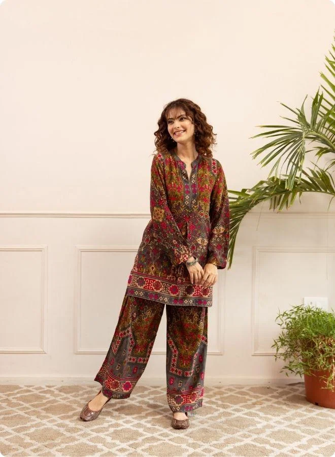 #بي Multicolor Printed Kurta Set