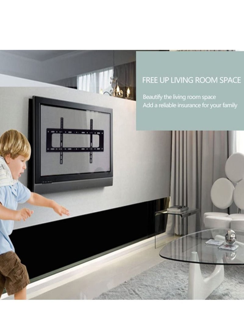 Generic - TV Wall Mount for TVs Up to 85" - Holds Your TV Only 1.25" from The Wall - Big Hardware Assortment for Simple Install - Image 1