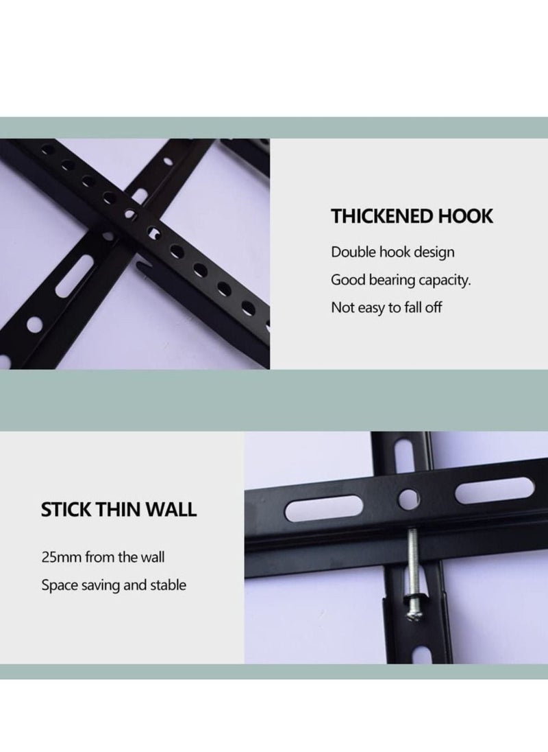 Generic - TV Wall Mount for TVs Up to 85" - Holds Your TV Only 1.25" from The Wall - Big Hardware Assortment for Simple Install - Image 1