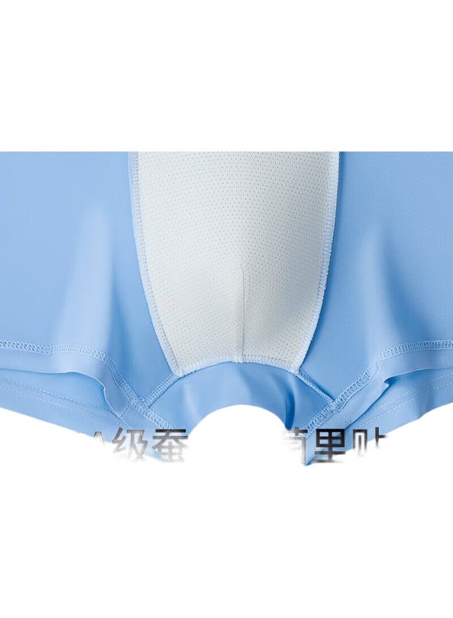 JOAE Ice Silk Men'S Underwear, Antibacterial Seamless Boxer Briefs, Breathable Summer Large Size Shorts, L - Image 2
