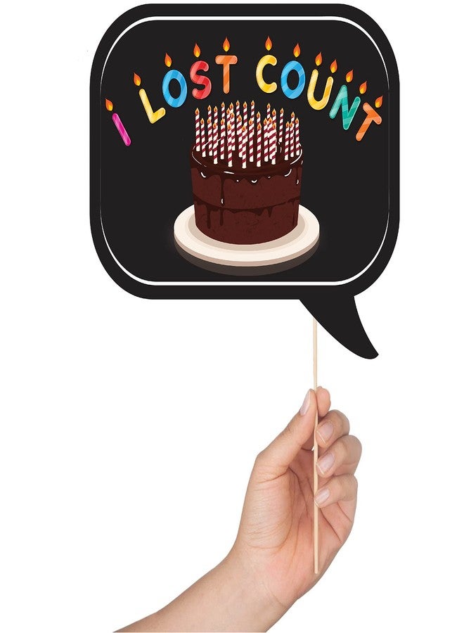 Outside The Booth 100th Birthday Photo Booth Props - 31-pc Selfie Props with 8 x 10-Inch Sign, 45 Adhesive Pads, 35 Sticks - 100th Birthday Decorations and Selfie Station - Image 3