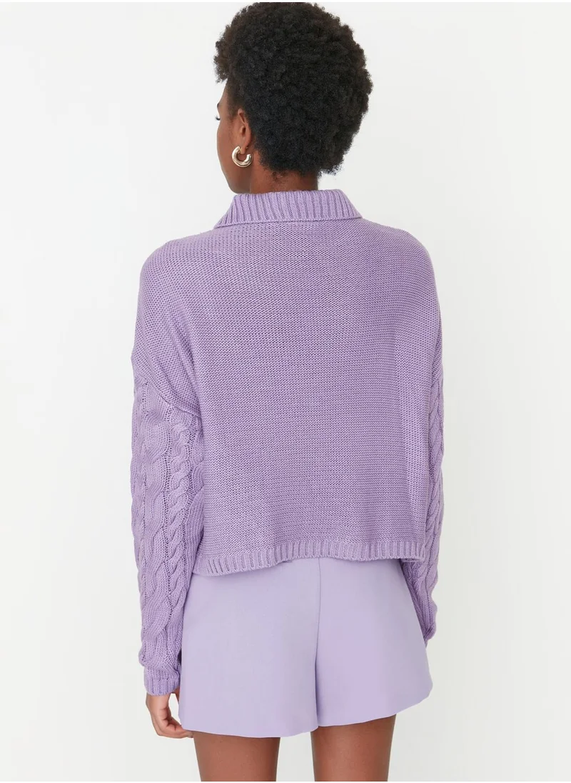 trendyol Polo Cut Out Detail Knitted Sweater