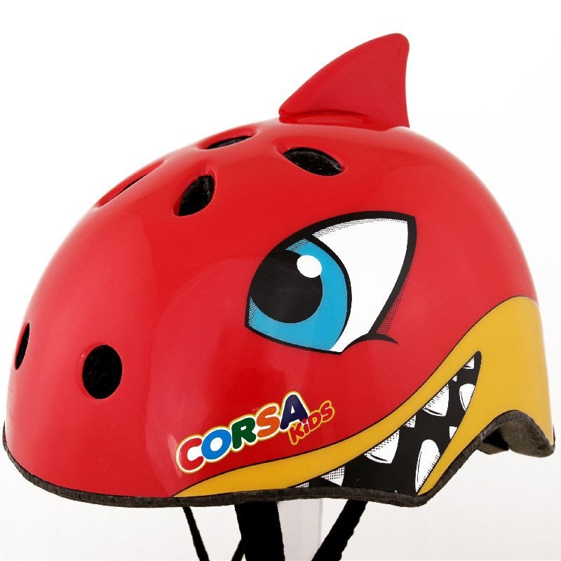 Generic genuine goods CORSA Childrens Helmet Cartoon Animal Bike Riding Roller Skating Skating Protector Sport Helmet CE The Red Shark