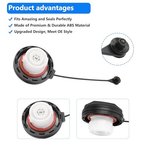 keriolee Gas Cap Replacement 95995094 for Buick LaCrosse Rendezvous,Chevy Malibu Impala Equinox Colorado Trailblazer,Cadillac CTS STS DTS SRX XLR,Pontiac G5 G6 Grand Prix,GMC Canyon Envoy Savana Fuel Cap - Image 5