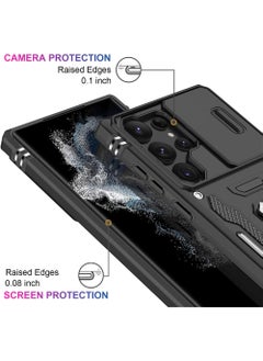 Rock Pow Galaxy S24 Ultra Case with Camera Cover Samsung S24 Ultra Cover Pass 16ft Drop Test Shockproof Protective Phone Case with Kickstand for Samsung Galaxy S24 Ultra  - Image 3