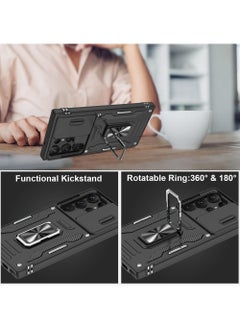 Rock Pow Galaxy S24 Ultra Case with Camera Cover Samsung S24 Ultra Cover Pass 16ft Drop Test Shockproof Protective Phone Case with Kickstand for Samsung Galaxy S24 Ultra  - Image 5