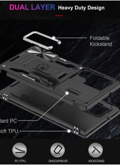 Rock Pow Galaxy S24 Ultra Case with Camera Cover Samsung S24 Ultra Cover Pass 16ft Drop Test Shockproof Protective Phone Case with Kickstand for Samsung Galaxy S24 Ultra  - Image 2