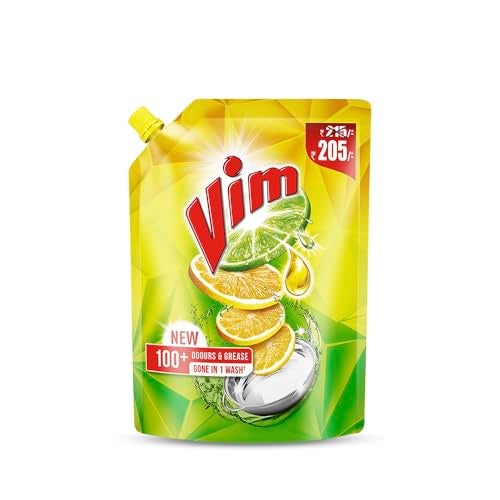 Vim Dishwash Liquid Gel Lemon 900 ml Refill Pouch - Image 1