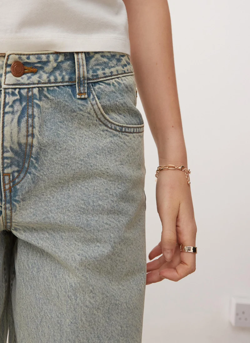 ريكلايمد فينتدج Reclaimed Vintage 88' wide leg jean in 90s bleach