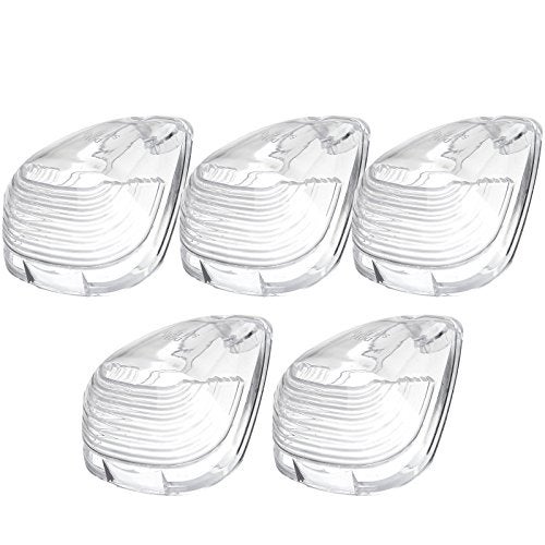 cciyu Cab Marker Light 5x Clear Top Roof Running/Lens Replacement Cab Marker Assembly Replacement fit for 1999-2015 Replacement fit For Ford F250 F350 F450 - Image 1