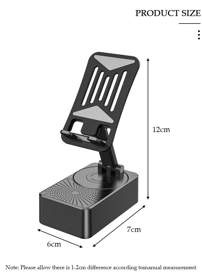 DUNISO Cell Phone Stand Three-In-One Bluetooth Speaker & Phone Stand & Power Bank  Rotatable 5000mAh Portable Speakers Phone Charger Stand for Desk - Image 4