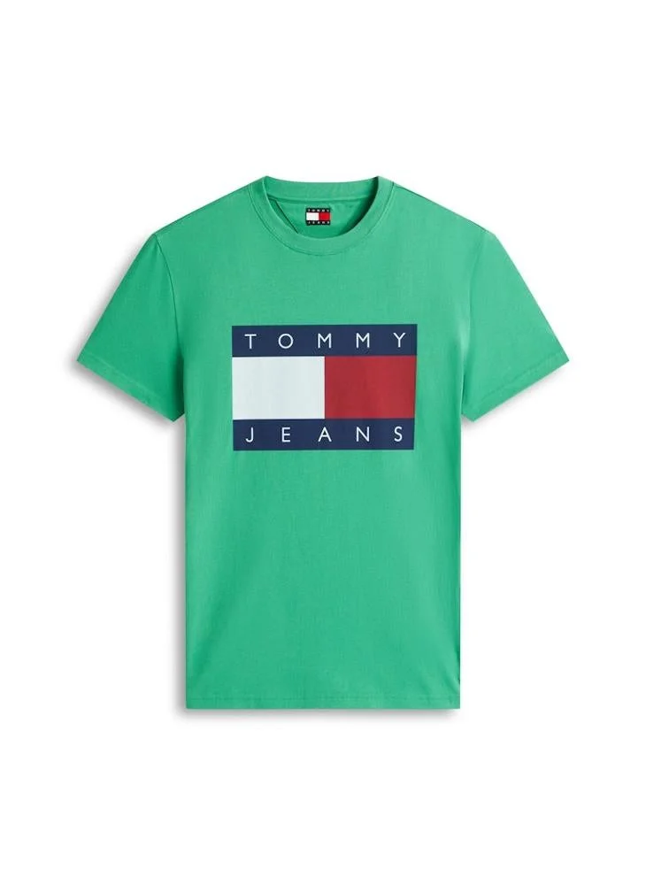 TOMMY JEANS  Flag Badge Jersey Crew Neck T-Shirt for Men | Best Price UAE