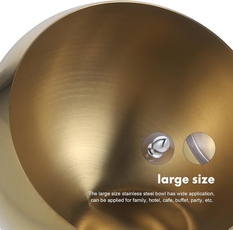 Stainless Steel Sauce Bowl with Lid and Oblique Mouth, Gold Spherical Condiment Container for Restaurant Buffet Serving, Multipurpose Seasoning and Fruit Salad Bowl - Image 5