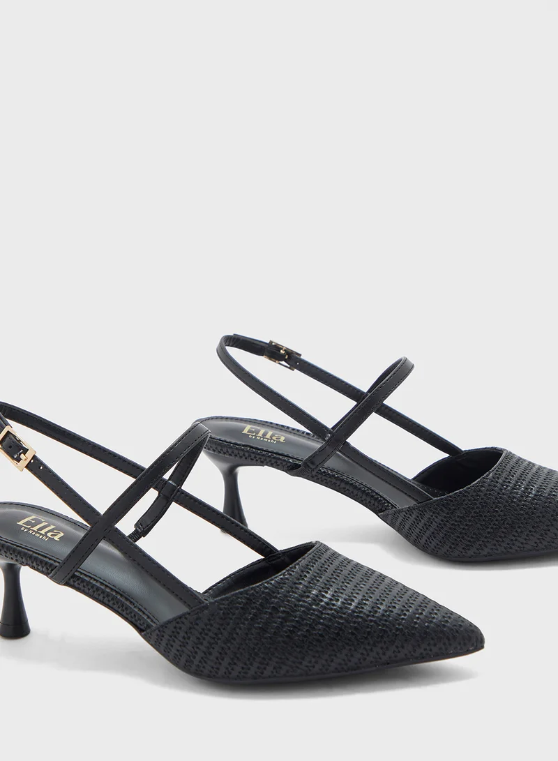 ايلا Pointy Toe Backstrap Pump