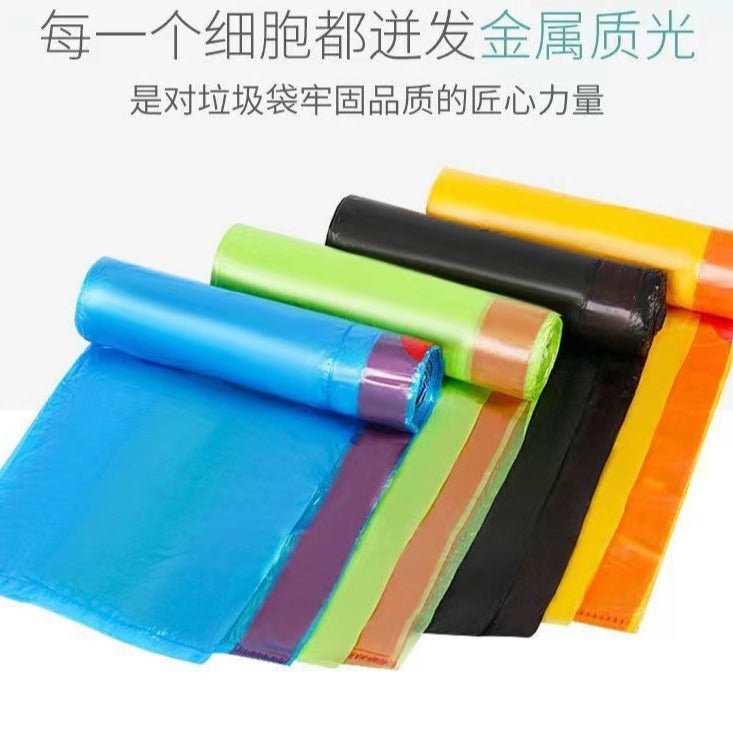 Factory Automatic Closing Portable Drawstring Garbage Bag Affordable Kitchen Bucket Black Student Pull Bag - Image 5