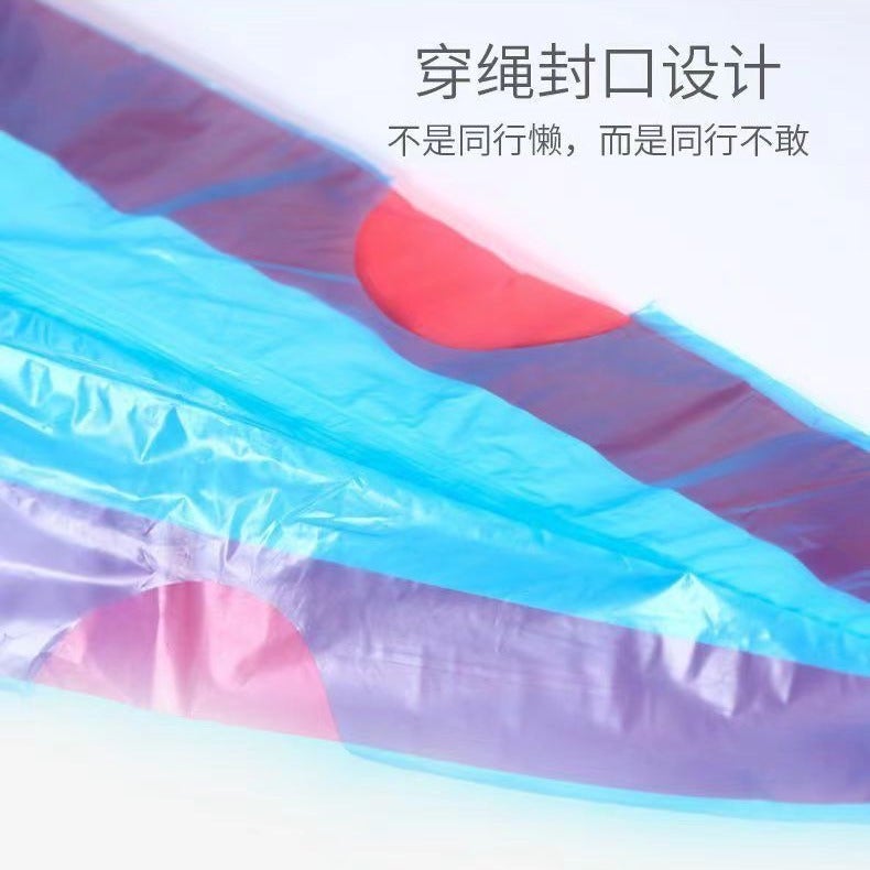 Factory Automatic Closing Portable Drawstring Garbage Bag Affordable Kitchen Bucket Black Student Pull Bag - Image 3