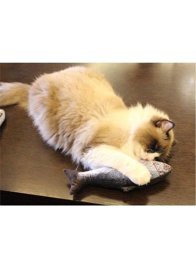 Generic - PULABO Cute Fish Shape Spanish Mackerel Catnip Cat Chew Toys Teeth Grind Claws Cat Pillow Convenient - Image 1