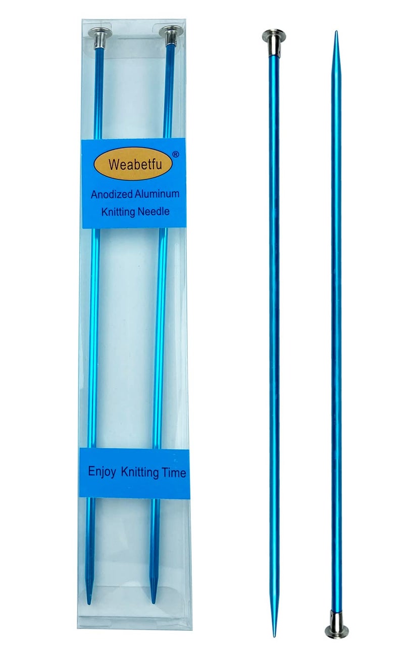 Weabetfu Aluminum Metal Knitting Needle,Colored Straight Single Pointed,10-inch Length for Handmade DIY Knitting,Size US 4(3.5mm),Random Color - Image 1