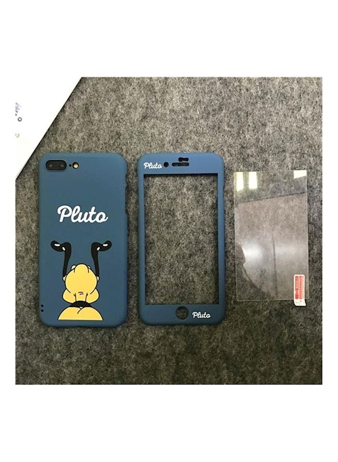 NIBEMINENT Cartoon Printed Case Cover For Apple iPhone 7 Plus With Tempered Glass Multicolour - Image 2