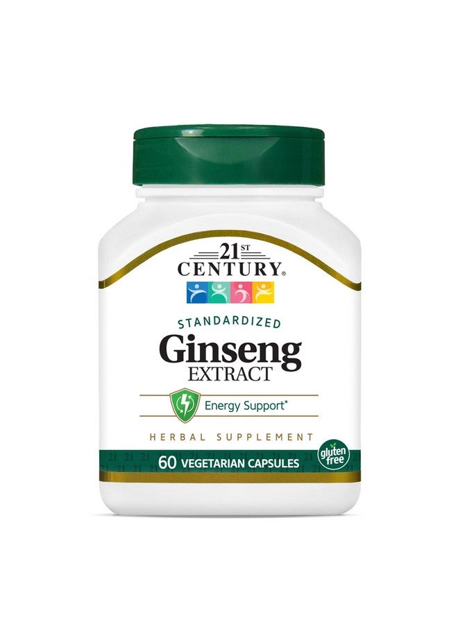 21st Century Ginseng Extract Veg Capsules, 60Count - Image 1
