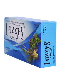 LOZZYS Lozzys Menthol & Eucalyptus for Sore Throat and Blocked Nose, Dual Anti-Bacterial Action, Fast Effective Relief from the Symptoms of Sore Throat, 24 Lozenges  - Image 3