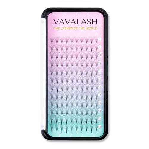 VAVALASH Russian Volume Lash Extensions 3D 4D 5D 6D 8D 9D 10D Thickness 00701 CD Curl Eyelashes Heat Bonded Premade Fans Middle Long Stem Supplies Middle Stem 8D007D815mm - Image 1