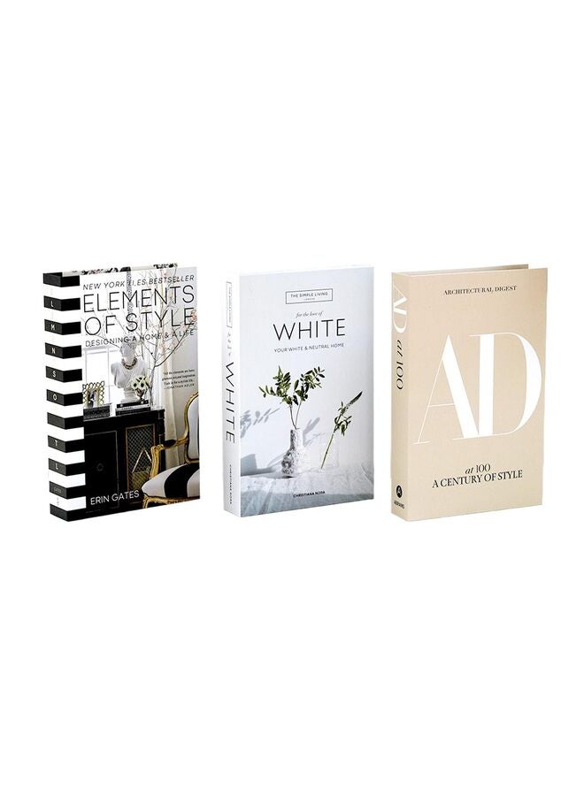 3 قطع كتب مزيفة للديكور، كتب زخرفية لديكور المنزل، كتب مزيفة لعرض غرفة المعيشة - Image 1