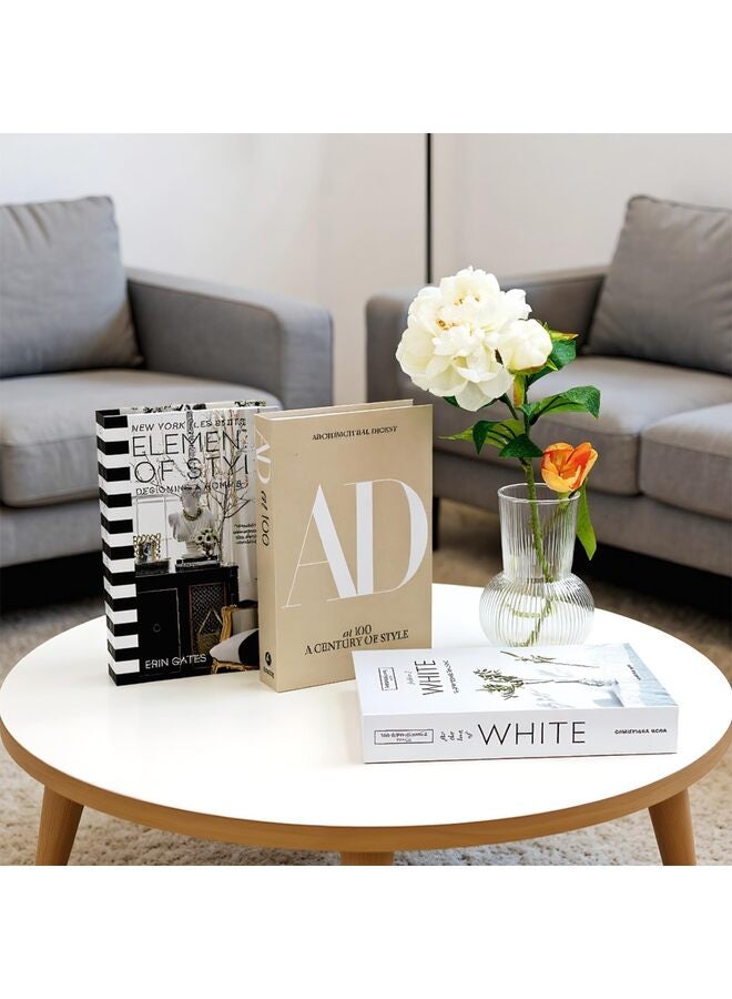 3 قطع كتب مزيفة للديكور، كتب زخرفية لديكور المنزل، كتب مزيفة لعرض غرفة المعيشة - Image 4