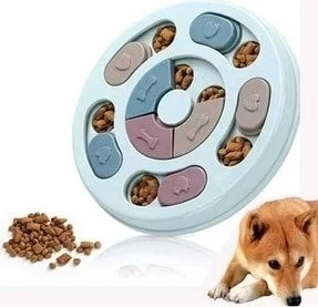 Tineke Dog Toy Food Puzzle Slow Feeder Dog Food Dispenser Slow Eating Blue