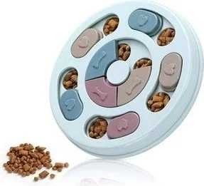Tineke Dog Toy Food Puzzle Slow Feeder Dog Food Dispenser Slow Eating Blue