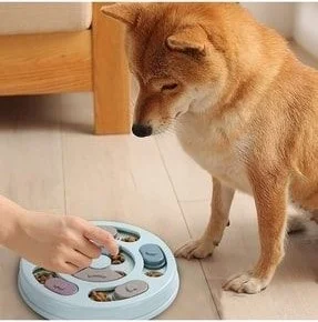 Tineke Dog Toy Food Puzzle Slow Feeder Dog Food Dispenser Slow Eating Blue