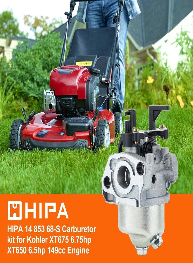Hipa XT675 Carburetor for Toro Recycler 22 inch Carburetor Kohler XT675 XT650 XT6.5 XT6.75 6.5HP 6.75HP 149CC Engine HU675AWD Carburetor Auto Choke Carb 14-853-68-S with 14 083 15-S Air Filter - Image 2