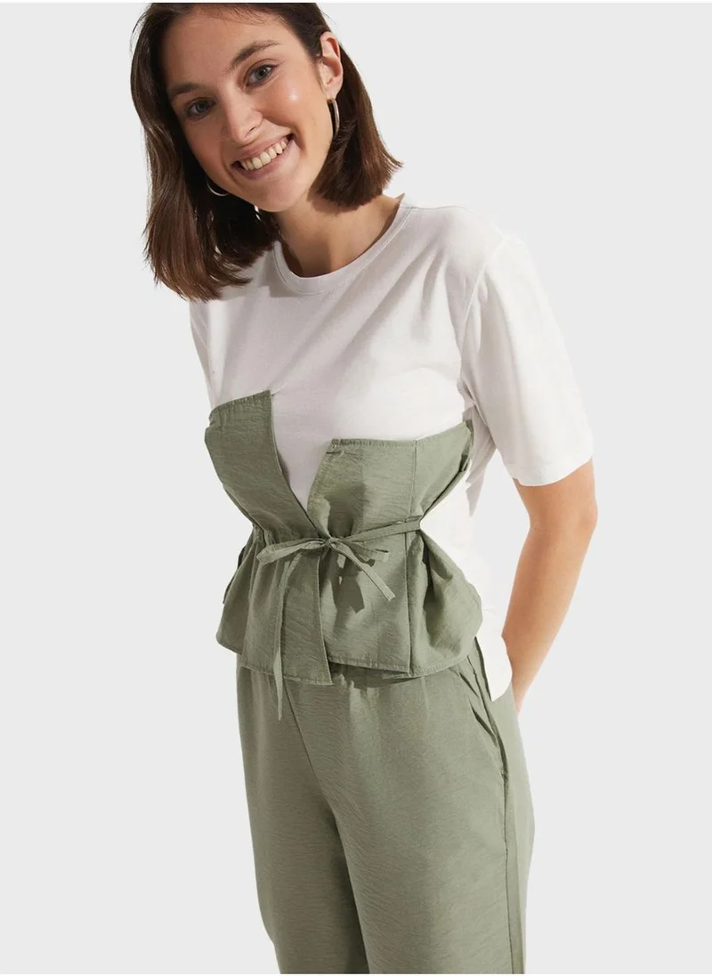 JUNE High Waist Trouser & Blouse Set