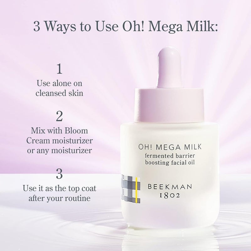 Beekman 1802 Oh! Mega Milky Facial Oil â€“ Hydrating Vitamin C & Niacinamide Serum â€“ Repairs Skin Barrier & Reduces Dark Spots â€“ Fragrance Free, Sensitive Skin Safe â€“ Packaging May Vary â€“ 0.5 Fl Oz - Image 5