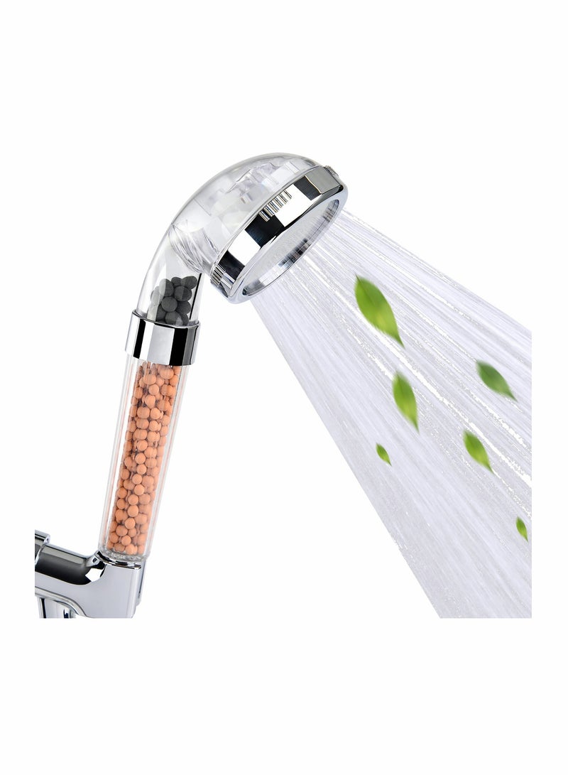 Excefore Shower Head Filter, Handheld Shower Heads Water Saving Filtration with 3 Spray Settings, Low/Rainfall/High Pressure Handheld Shower Heads for Hard Wate, Lucency  - Image 1