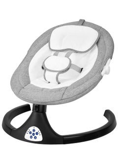 Beauenty Portable Electric Bluetooth Infants Baby Swing With Music, 3 Timer Settings, Tray, Remote Control And Mosquito Net - Grey  - Image 2